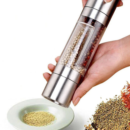 2-in-1 Stainless Steel Salt & Pepper Grinder a€?Adjustable Spice Mill for Kitchen