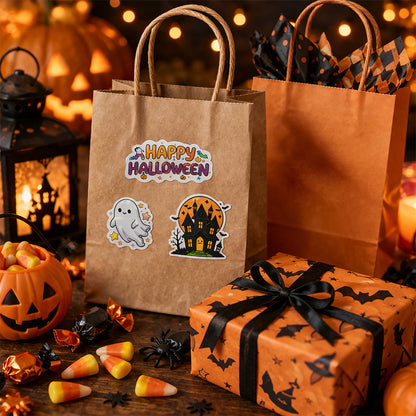 100 Holographic Vinyl Halloween Stickers for Party Favors