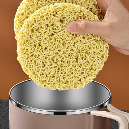 1200ML Large Ramen Bow with Lid Spoon Storage Bag-Brown
