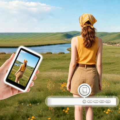 Wireless Selfie Monitor Screen for iPhone 4K 60fps Recording Back Camera-White