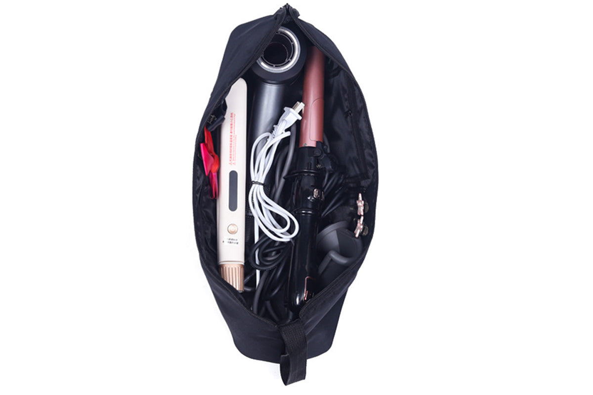 2Pcs Hot Hair Tools Travel Bag with Removable Heat Resistant Mat for Curling Iron