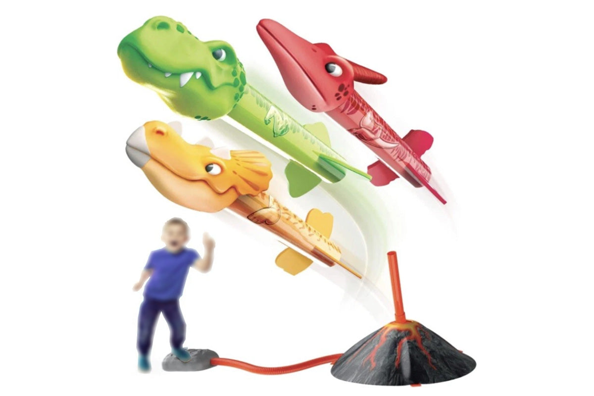 Dinosaur Rocket Launcher Toy Set Outdoor Fun Little Ones Toys for Boys and Girls Birthday Gift