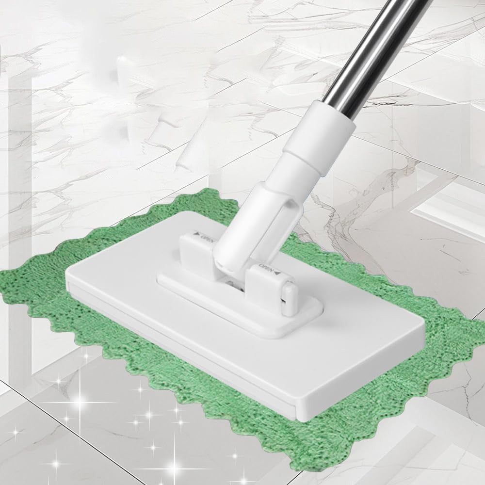 Mini Mop with 4 Reusable Cloths Wet and Dry Click Mops