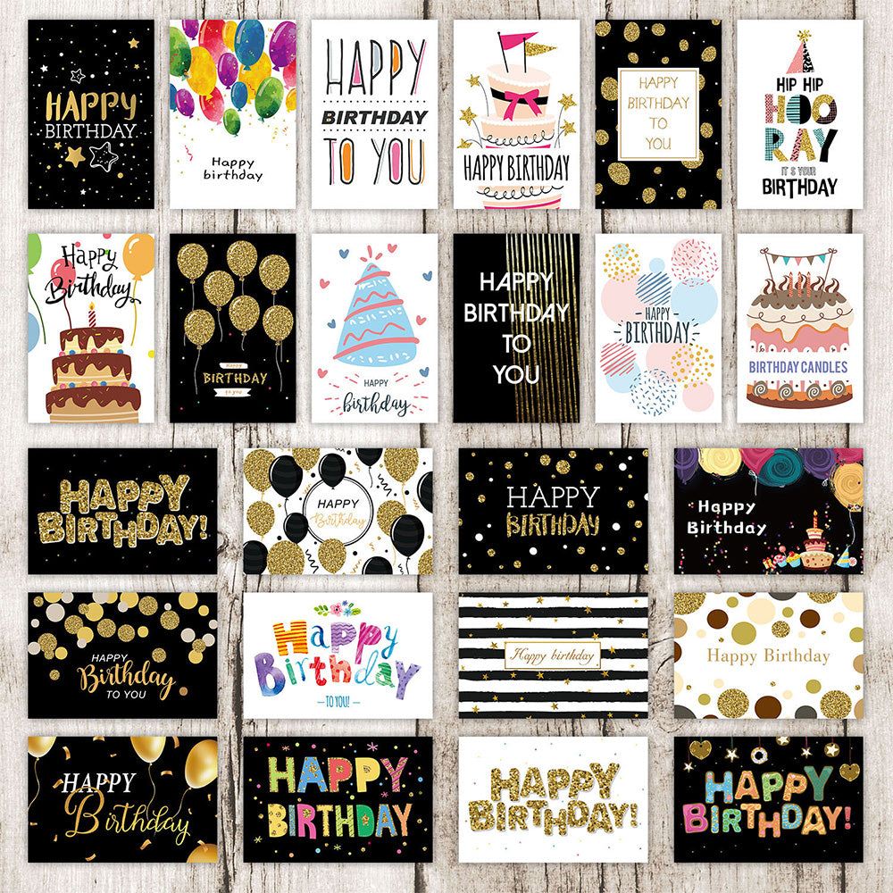 24 Pack Blank Birthday Cards with Envelopes for Party Invitations