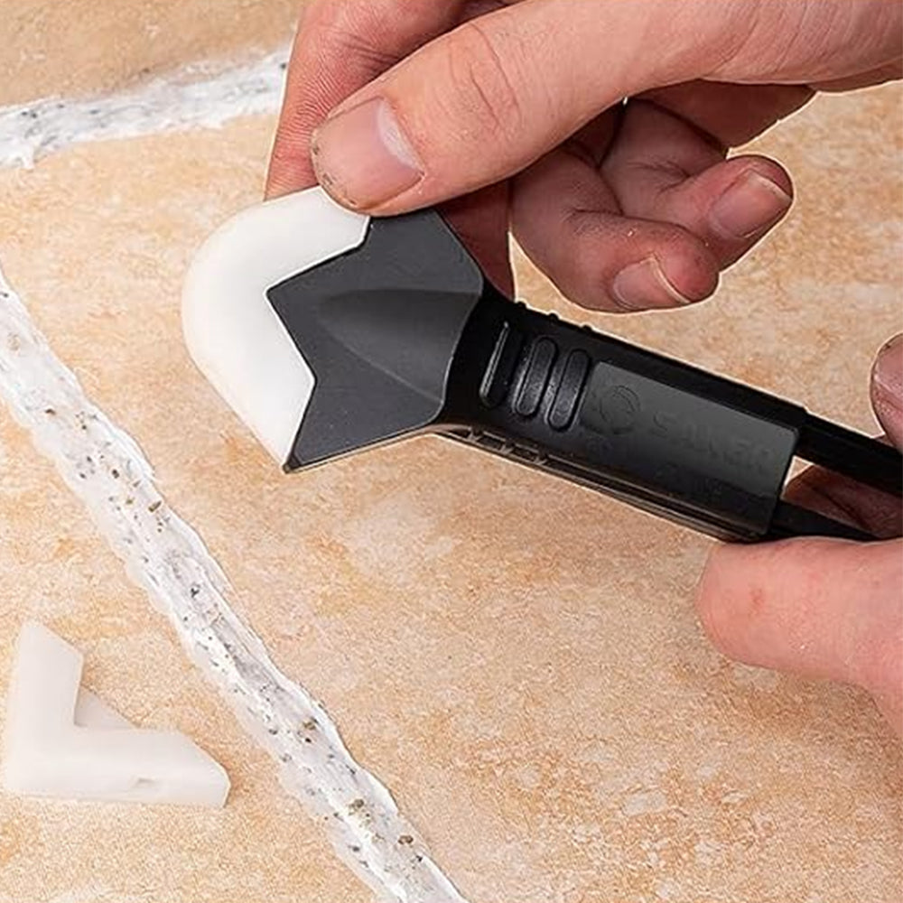 3-in-1 Caulking Tool Kit Removal Residue Scraper Kit Sealant Replace Set