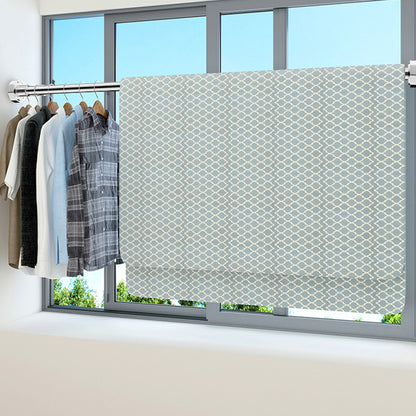 Extendable Curtain Shower Closet Pole-Silver