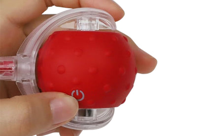 Interactive Cat Toys Ball for Indoor Cats Moving Cat Ball with Elastic Tail -Red