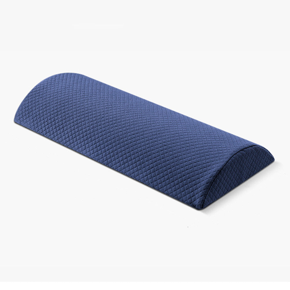Half Moon Bolster Pillow for Legs Under Knee Support Pillow for Back/Side Sleeping  Navy