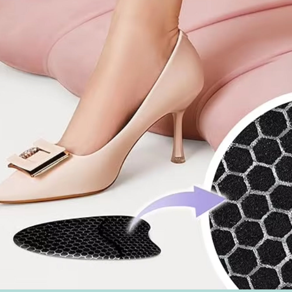 2 Pair of High Heel Comfort Pads Anti Slip Foot Cushion Women Heel Inserts Black