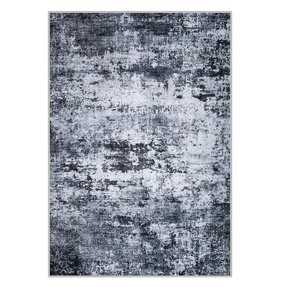 Nordic Crystal Velvet Rug Soft Non Slip for Bedroom Living Room Bedside Floor-Black