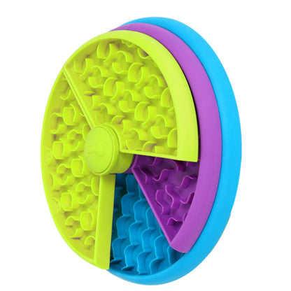 Rotating Slow Feeder Dog Bowl Three-Color Interactive Feeder for Medium Large Dogs