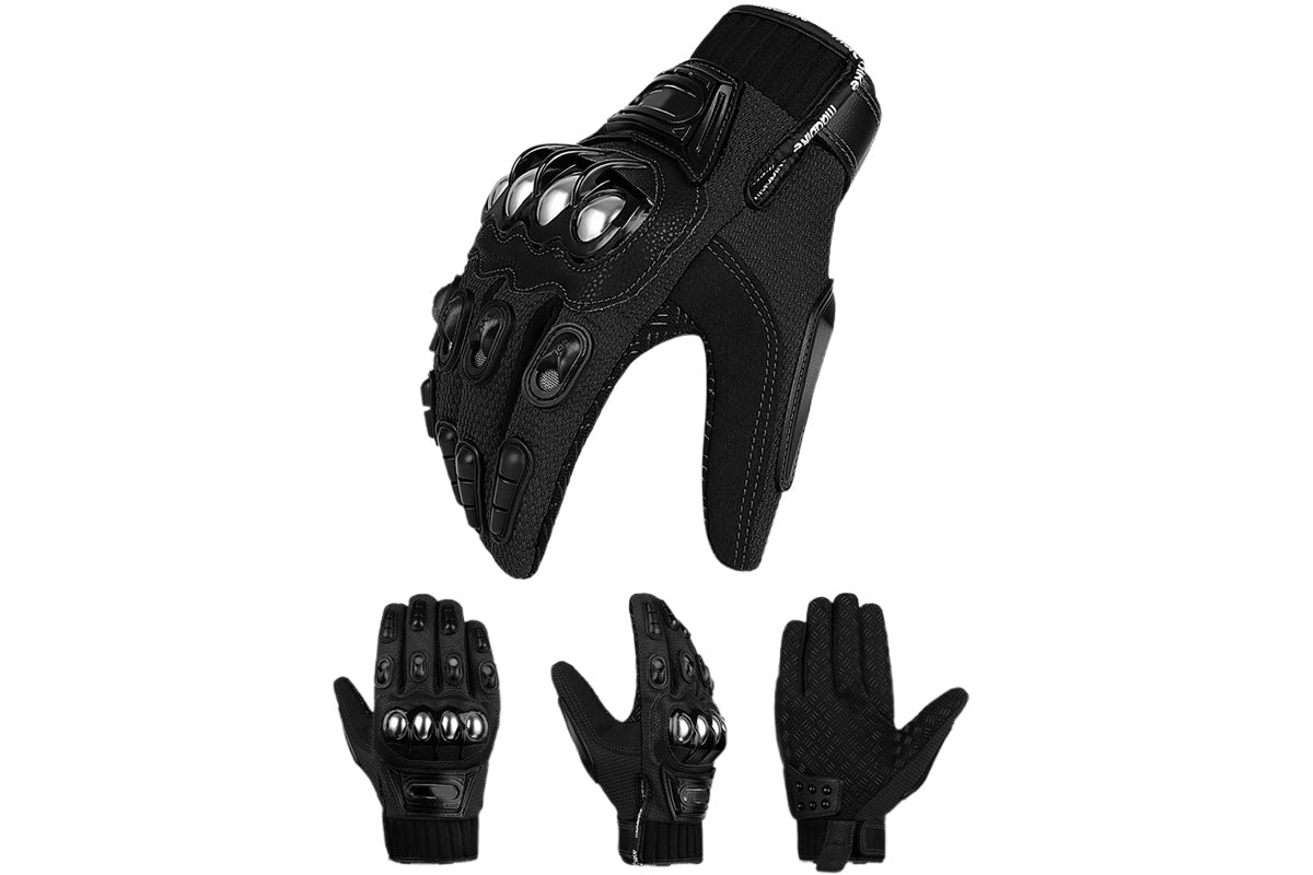 Stainless Steel Armour Motorcycle Gloves Sport Motorbike Racing Street Gloves