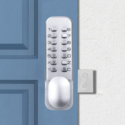 Mechanical Keyless Entry Door Lock Smart Code Combination Security Door Knob Silver