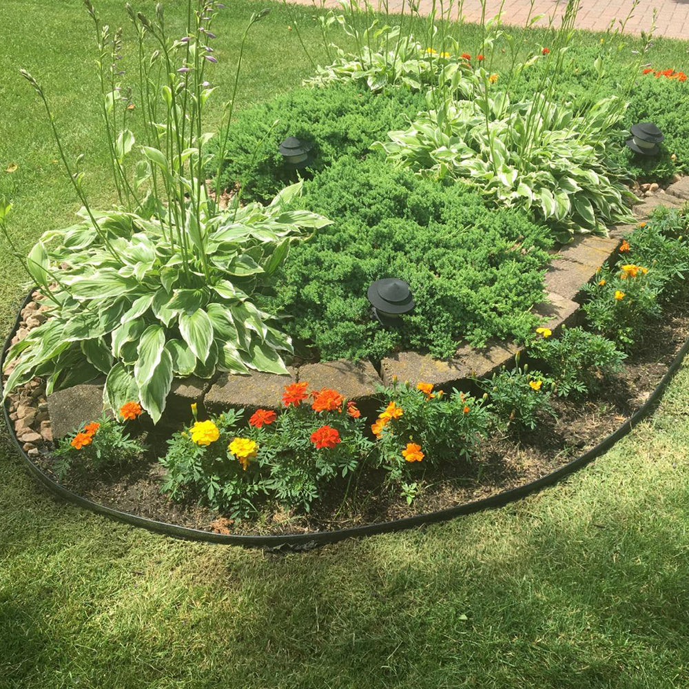 5M Flexible Lawn Edging Outdoor Garden Edging Border with Securing Pegs