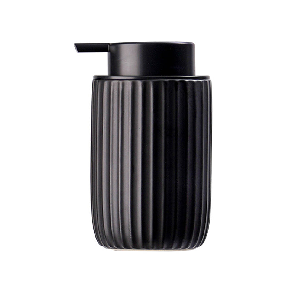300ml Ceramic Foaming Soap Dispenser for Bathroom Kitchen-Black