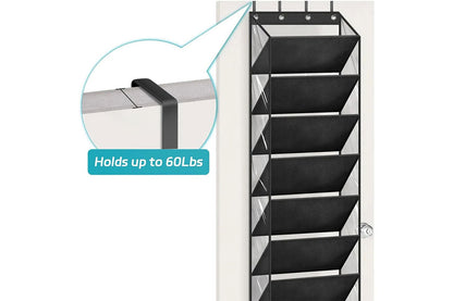 Fit 20 Pairs Over the Door Shoe Organizer for Closet with Large Deep Pockets 10 Tier Shoe Holder Hanging Boots Storage