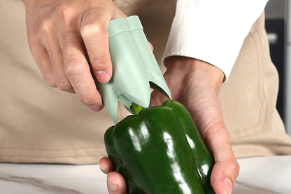 2 in 1 Pepper Corer Remover Fruit Cucumber Corer Separator Tool Tomato Seed Remover