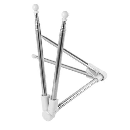 Portable Travel Garment Rack Folding Clothes Rack for lightweight Clothing White