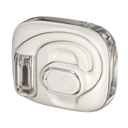 Bluetooth Open Ear Earbuds Wireless Headphones with Earhooks Air Conduction Headset with Mic for Running Workout White