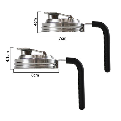 Stainless Steel Mason Jar Lid Handle Pour Spout Replacement Cap - 86mm