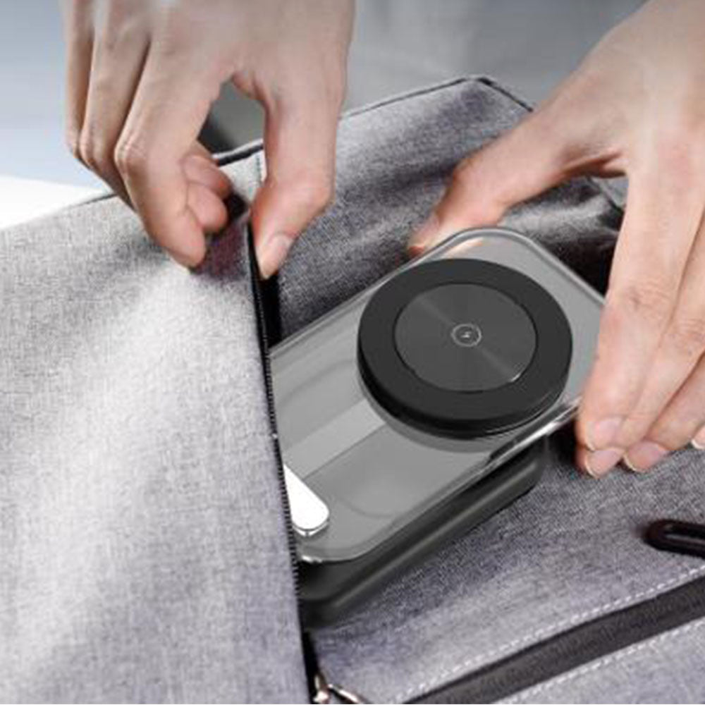 3-in-1 Wireless Charging Station for Apple Devices Wireless Charger Dock with Night Light Black