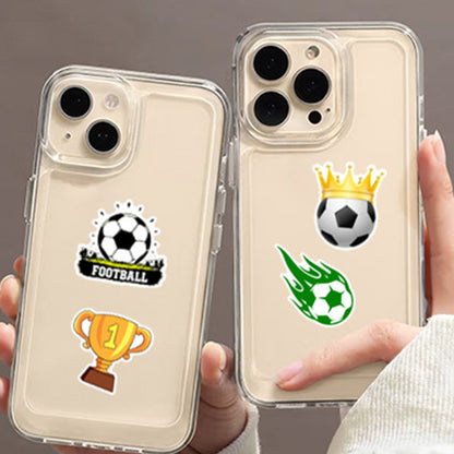 50Pcs Football Theme Sticker Set Water-repellent for Water Bottle Laptop Decoration
