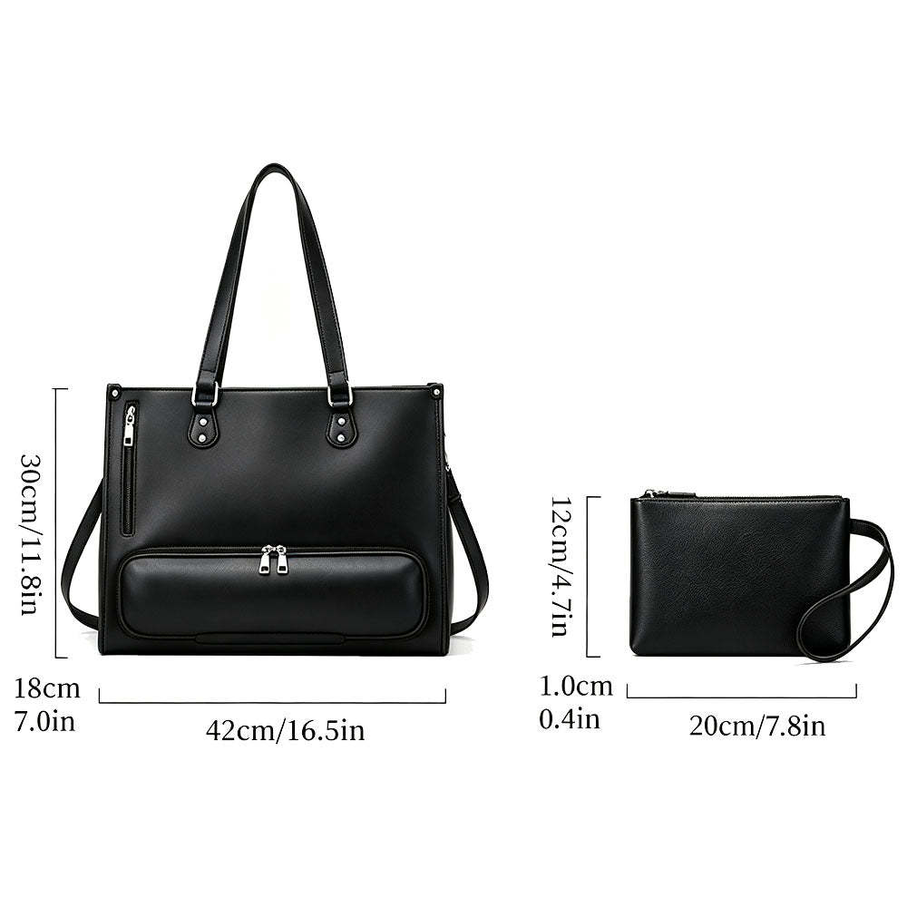 Tote Bag Insulated Lunch Compartment for 15.6 Inch Laptop