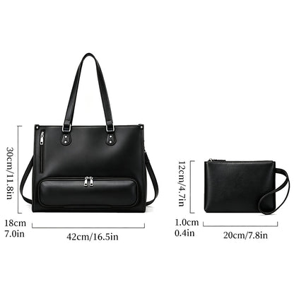 Tote Bag Insulated Lunch Compartment for 15.6 Inch Laptop