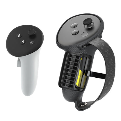 Silicone Controller Grips Cover VR Accessories Compatible with Meta Quest 3/Meta Quest 3S Black