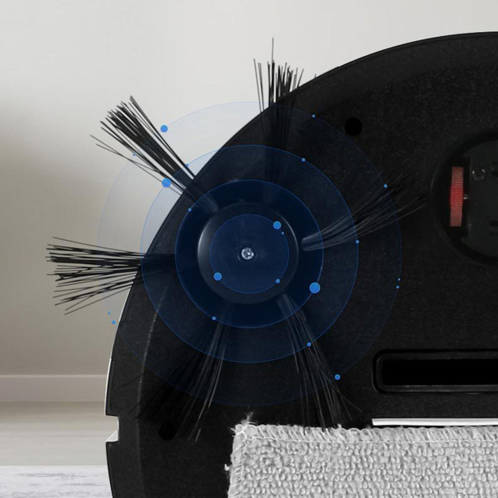 Powerful Suction Sweeping Robotic Cleaner Thin Robot Cleaning Machine-Black