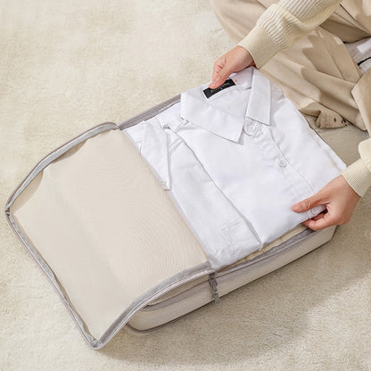 6Pcs Set Packing Cubes Travel Bags Compression Packing Organizer Bags for Travel Suitcases Storage Bags Beige