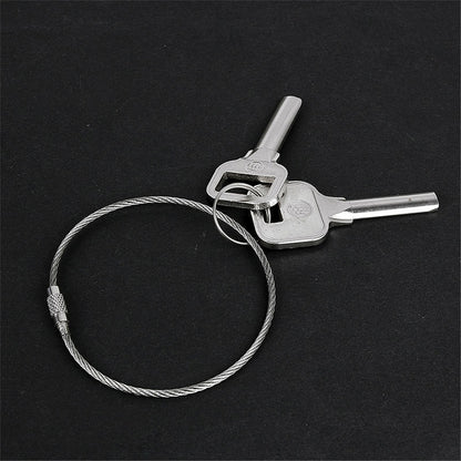 30 PCS Durable Stainless Steel Wire Rope Keychain