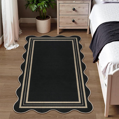 Vintage Low Pile Rug Non Slip Washable Mat for Living Room Bedroom-Style1
