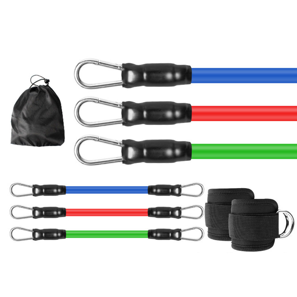 Resistance Bands Set for Legs & Glutes with Ankle Cuffs Home Gym Workout Black