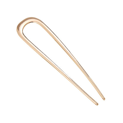3Pc U-Shaped Double Prong Hair Pins Metal Hair Forks for Women Updos and Buns