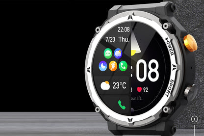 Military Smart Watch 1.39-Inch Fitness Watch with Heart Rate Sleep Monitor Blood Oxygen 100 Sports Modes Activity Tracker