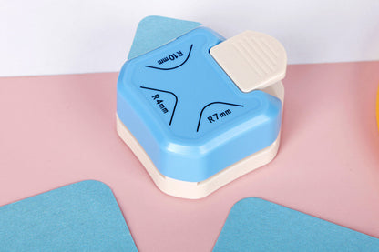 2 Piece 3-In-1 Corner Rounder Paper Round Corner Edges Punch - Blue