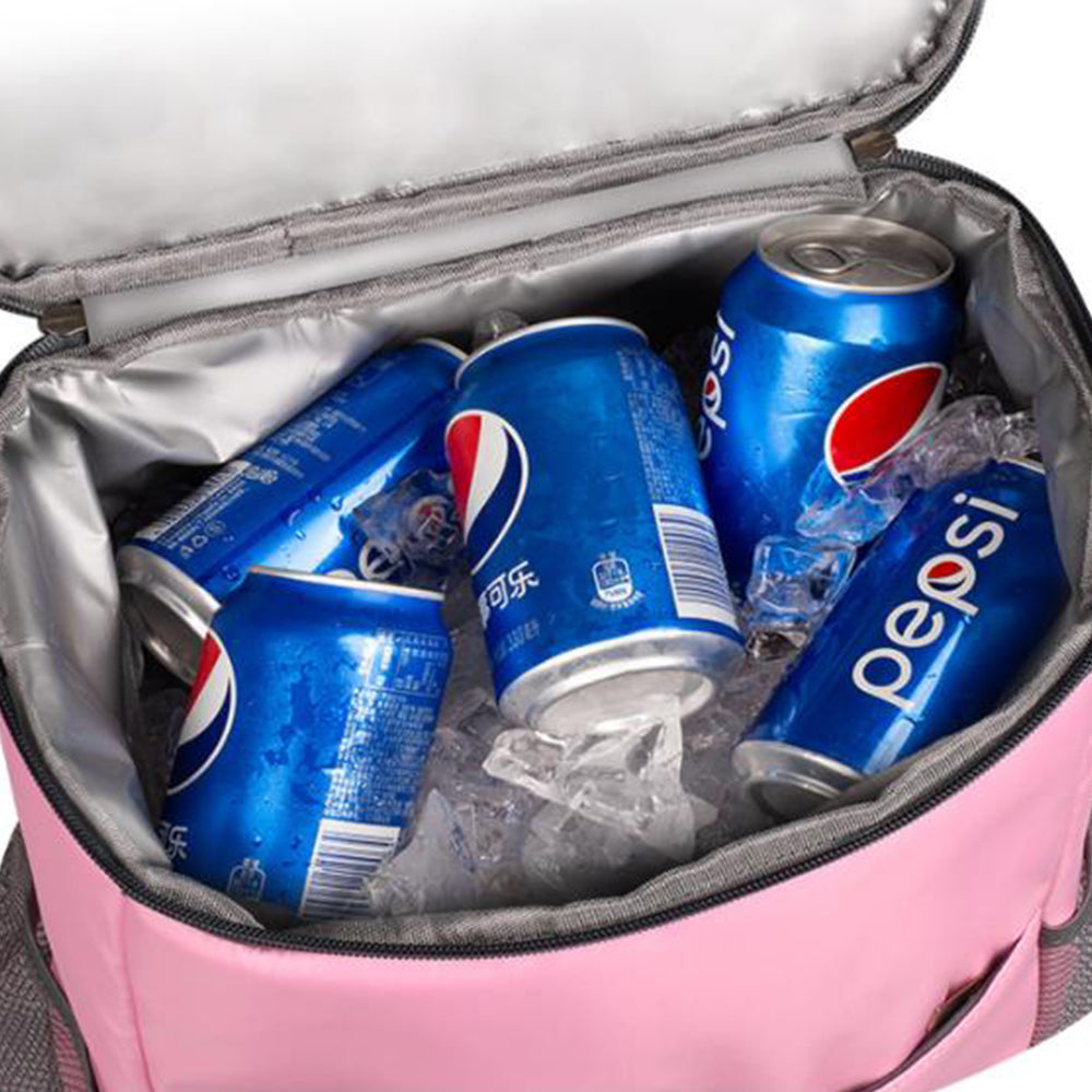 Cooler Backpack Insulated Backpack Leak-proof Cooler Bag for Camping Fishing Lunch Picnic Pink