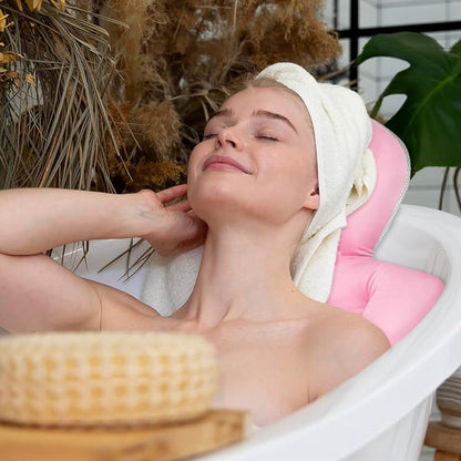 Full Body Bath Pillow Bath Tub Pillow Spa Bathtub Pillow Bathtub Cushion-Pink