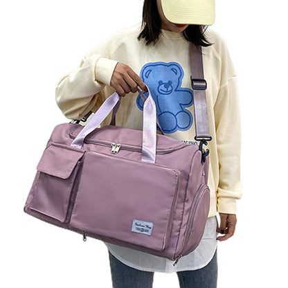 Travel Duffle Bags Waterproof Foldable Portable Luggage Bag Birth Bag -Purple