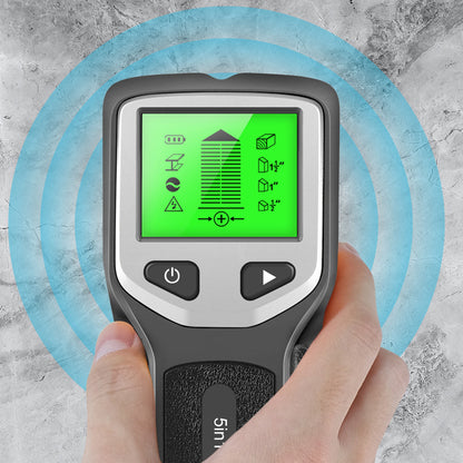 5 in 1 Stud Finder Wall Scanner with 5 Modes and LCD Display - Black