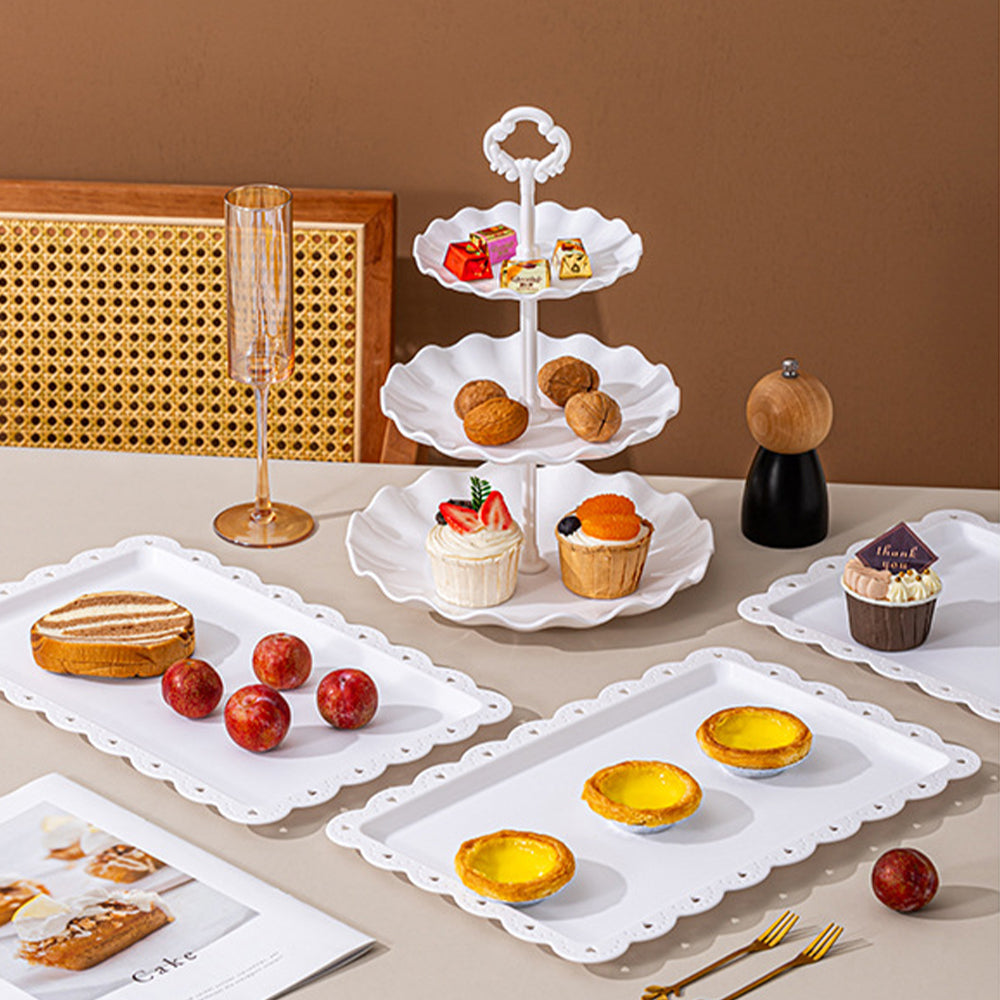 Cake Stand Set with 6 Tiered Cupcake Stands and 4 Square Trays