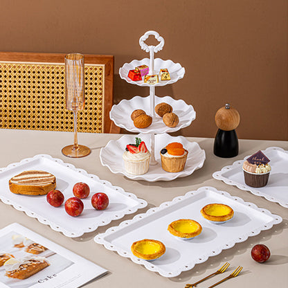 Cake Stand Set with 6 Tiered Cupcake Stands and 4 Square Trays