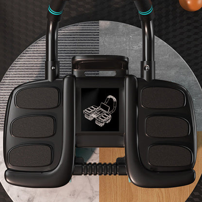 4-Wheel Automatic Rebound Ab Roller with Elbow Support Ab Exercise Machine Black
