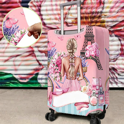 Stretch Luggage Cover for Suitcase Elastic Washable Suitcase Covers-Blonde Girl