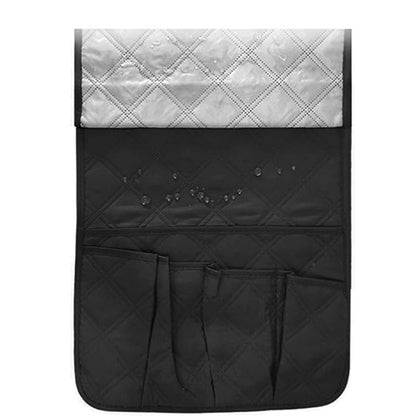 5 Pocket Sofa Armrest Organizer Remote Holder Bag for Couch and Chair-Black
