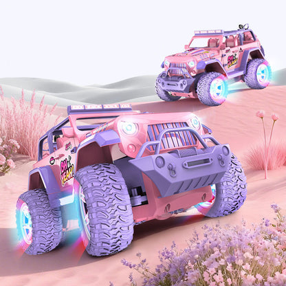 Remote Control Car Rechargeable Off Road Truck - Pink