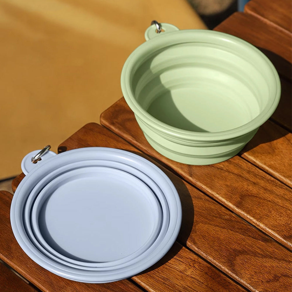 2 Pack Foldable Collapsible Dog Cat Pet Bowl