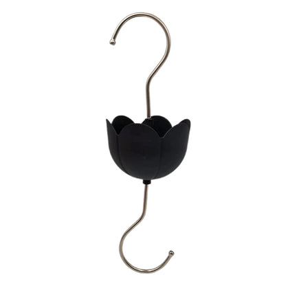 Anti-Ant Moat for Hummingbird Hanging Feeders Ant Guard S Hook Hanger for Outdoor Yard Black