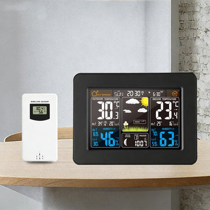 Weather Station Wireless Thermometer Digital Thermometer with Remote Sensor-Khaki